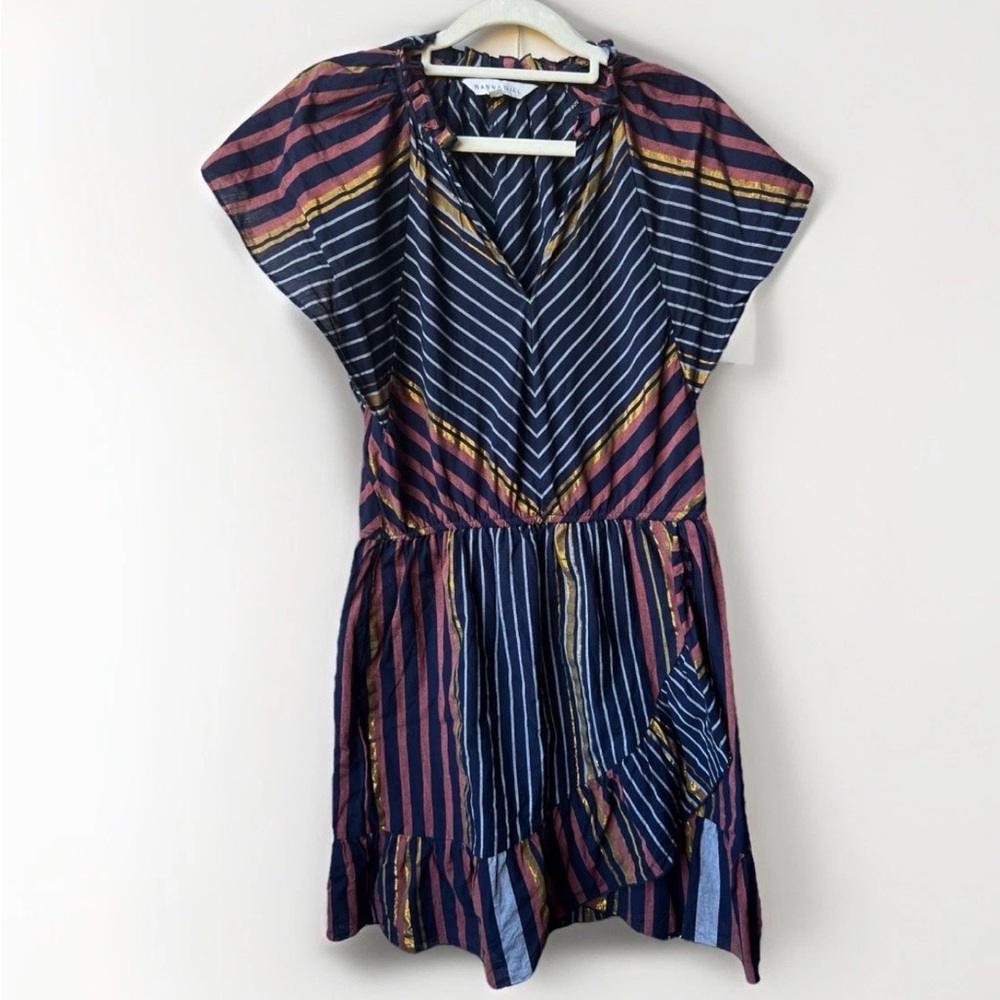 Anthropologie Ranna Gill Sibyl Shimmer Mini Dress